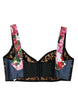 Dolce & Gabbana Floral Patchwork Bustier Crop Top