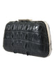 Balenciaga Elegant Crocodile Leather Evening Clutch