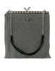Prada Elegant Silver Mesh Shoulder Evening Bag