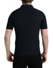 Dolce & Gabbana Dark Blue Collared Short Sleeve Polo T-shirt