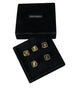 Dolce & Gabbana Gold Brass ROYAL Enamel Set of 5 Ring