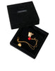 Dolce & Gabbana Gold Brass Chain Dog Heart Pendant Charm Necklace