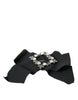 Dolce & Gabbana Black Swarovski Crystal Embellished Hair Clip