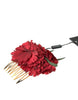 Dolce & Gabbana Red Silk Floral Gold Brass Women Hair Comb