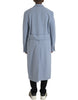 Dolce & Gabbana Blue Double Breasted Long Trench Coat Jacket