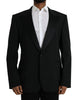 Dolce & Gabbana Black SICILIA Single Breasted Coat Blazer