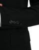 Dolce & Gabbana Black Wool Peak Single Breasted Coat Blazer