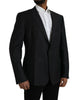 Dolce & Gabbana Black Wool MARTINI Single Breasted Coat Blazer