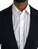Dolce & Gabbana Black Wool Notch Single Breasted Coat Blazer