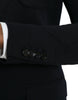 Dolce & Gabbana Black Wool Notch Single Breasted Coat Blazer