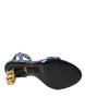 Dolce & Gabbana Multicolor Jacquard Crystals Sandals Shoes