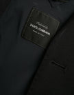 Dolce & Gabbana Black Wool Single Breasted Coat Blazer