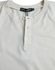 Dolce & Gabbana Off White Cotton Round Neck Pullover Sweater