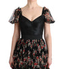 Dolce & Gabbana Elegant Floral Shift Dress in Multicolor Silk Blend