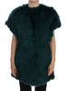 Dolce & Gabbana Exquisite Green Alpaca Fur Long Vest