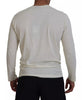 Dsquared² Beige Cotton Linen Long Sleeves Pullover Sweater