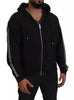 Dsquared² Black Embellished Full Zip Hooded Sweater