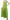 Dsquared² Green Spaghetti Strap Long A-line Pleated Dress