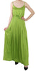 Dsquared² Green Spaghetti Strap Long A-line Pleated Dress