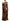 Dsquared² Brown Leaf Sequined Shift One Shoulder Long Dress