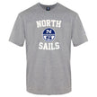North Sails Gray Cotton Men T-Shirt