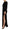 Dsquared² Black Long Sleeves Side Slit Floor Length Dress