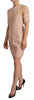Dsquared² Beige Leather Open Shoulder Sheath Mini Dress