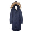 Made in Italy Blue Wool Men's Raincoat