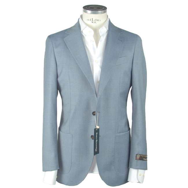 Emilio Romanelli Light Blue Wool Men's Blazer