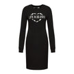 Love Moschino Chic Cotton Blend Logo Dress