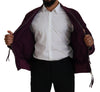 Dsquared² Purple Polyester Full Zipper Bomber Jacket