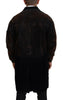 Dsquared² Brown Full Button Men Long Coat Cotton Jacket