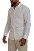 Dsquared² White Cotton Collared Long Sleeves Formal Shirt