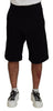 Dsquared² Black Solid Pull On Men Casual Bermuda Shorts