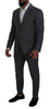 Dsquared² Gray Wool Single Breasted 2 Piece CIPRO Suit