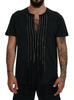 Dsquared² Black Chain Embellished Cotton Short Sleeve T-shirt