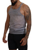Dsquared² Light Gray Cotton Sleeveless Tank Men Top T-shirt