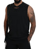 Dsquared² Black Chain Embellished Sleeveless Men Tank T-shirt