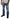 Dsquared² Blue Washed Tattered Straight Fit Casual Denim Jeans