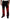 Dsquared² Black Red Cotton Logo Print Casual Pants
