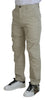 Dsquared² Beige Cotton Straight Fit Men Casual Pants