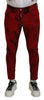 Dsquared² Red Cotton Tie Dye Skinny Casual Denim Jeans
