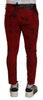 Dsquared² Red Cotton Tie Dye Skinny Casual Denim Jeans