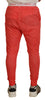 Dsquared² Orange Cotton Elastic Waist Logo Men Pants