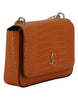 Jimmy Choo Amber Orange Leather Shoulder Bag