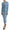 Dsquared² Blue Printed Viscose Long Sleeves Cover Up Dress