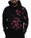Dsquared² Black Tie Dye Cotton Hooded Sweatshirt Sweater