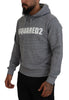 Dsquared² Gray Cotton Hooded Logo Print Men Pullover Sweater