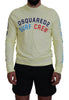 Dsquared² Yellow Colorful Print Long Sleeves Top T-shirt