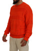 Dsquared² Orange Cotton Long Sleeves Men Pullover Sweater